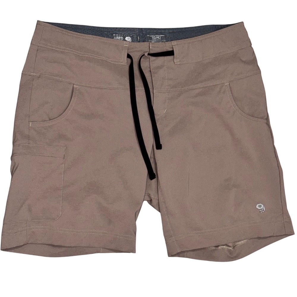 Mountain Hardwear Trail Sender Shorts Womens 10 Brown EUC Hiking 8" inseam